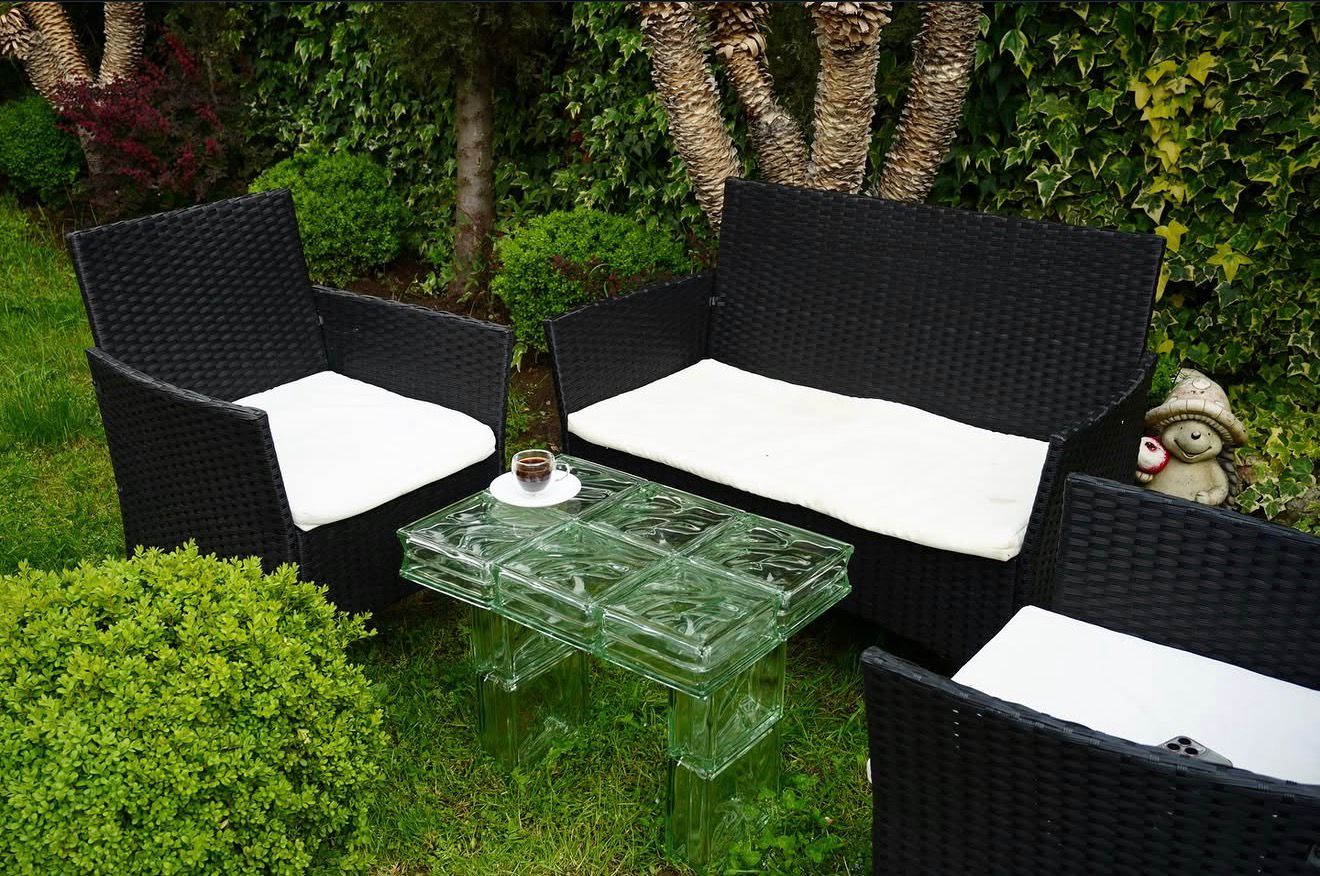 Glass block pedestal