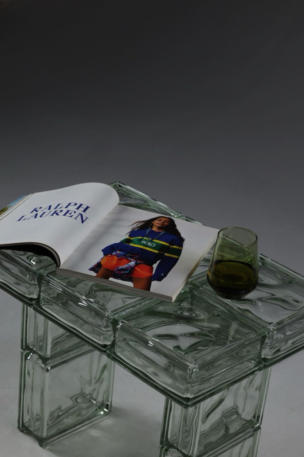 Glass block table